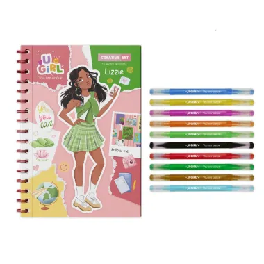 UGIRL Lizzie kūrybos knygelė ir priemonės vaikams nuo 8 metų