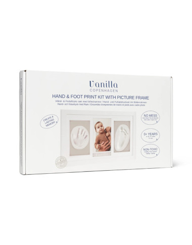 Baltas rėmelis su kūdikio rankos ir pėdos įspaudu - didmeninė prekyba