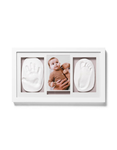 Baltas rėmelis su kūdikio rankos ir pėdos įspaudu - didmeninė prekyba