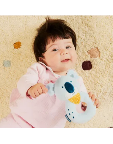 Miniland dovanų rinkinys kūdikiams Koala su barškučiu ir migduku dėžutėje