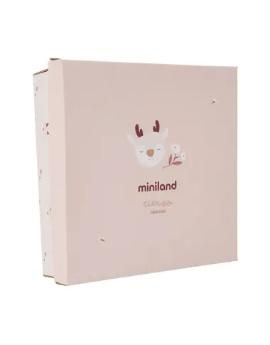 Miniland dovanų rinkinys kūdikiams Elniukė su barškučiu ir migduku dėžutėje