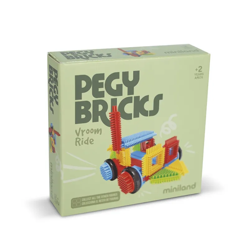 Miniland konstruktorius Pegy Bricks Vroom Ride - pakuotė