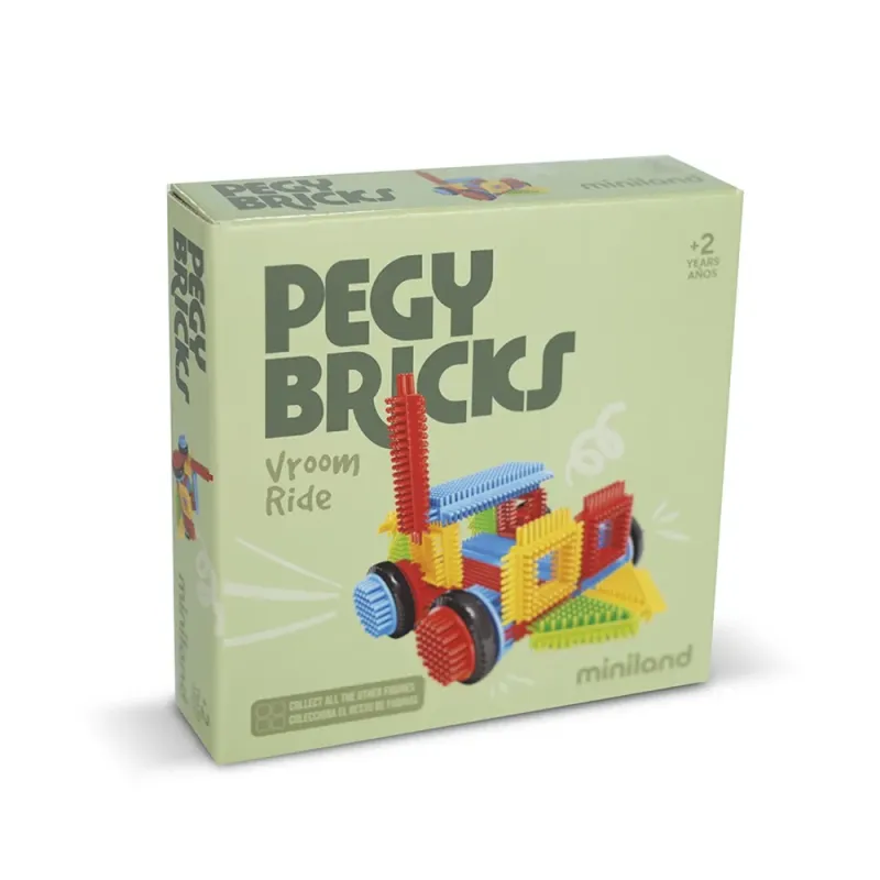 Miniland konstruktorius Pegy Bricks Vroom Ride - pakuotė