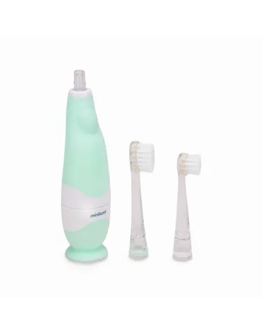 Miniland elektrinis dantų šepetėlis kūdikiams - baltame fone