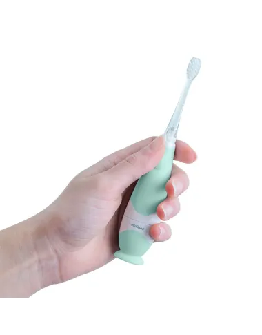 Miniland elektrinis dantų šepetėlis kūdikiams - baltame fone
