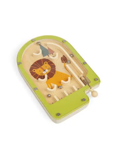 Bigjigs medinis mini pinbolas Liūtas