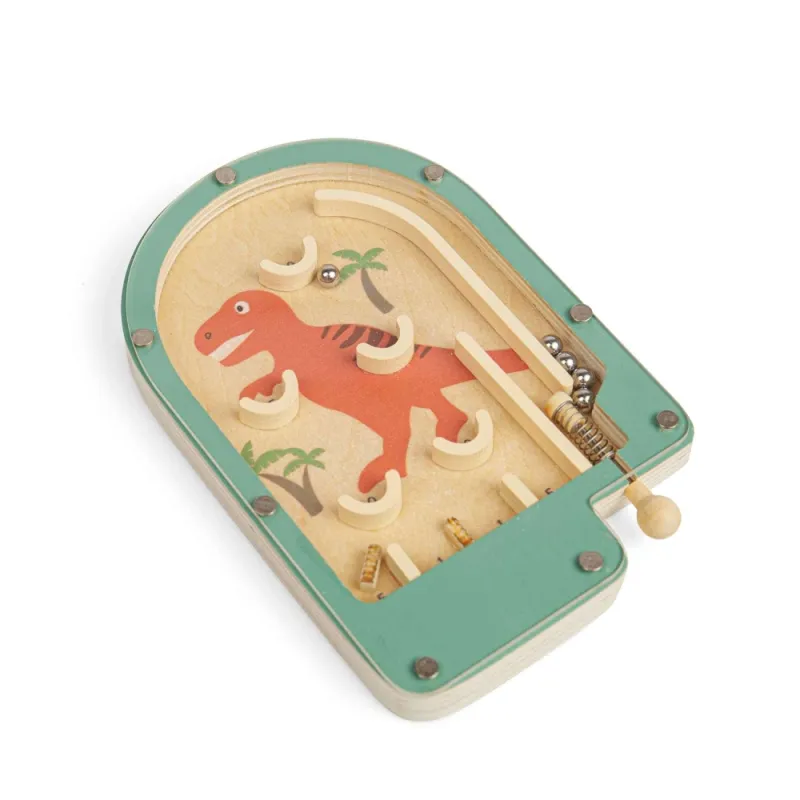 Bigjigs medinis mini pinbolas T-Rex