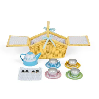 Vaidmenų žaidimų rinkinys vaikams - arbatos puodeliai ir šaukšteliai.