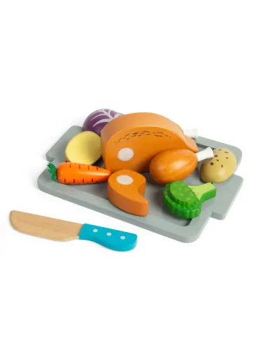 Bigjigs medinė pjaustoma kepta višta