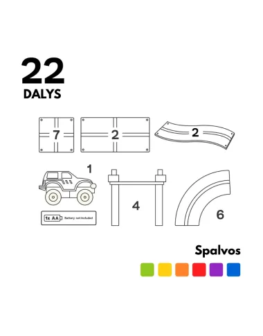 Imanix magnetinio konstruktoriaus trasa (22 el.)