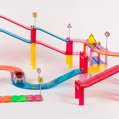 Imanix magnetinio konstruktoriaus trasa (105 el.) - trasos fragmentas iš arti