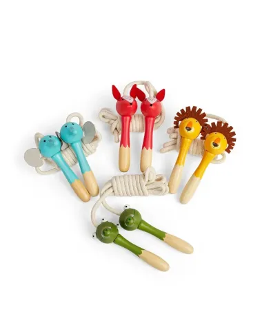 Medinės šokdynės - lapė, krokodilas, dramblys, liūtas