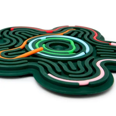 Lankstomi spalvoti silikoniniai fidget elementai gėlės formos dėlionėje