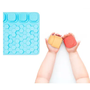 Sensorinis takelis Soft Bibi su kaladėlėmis (20 el) ir vaiko rankytės