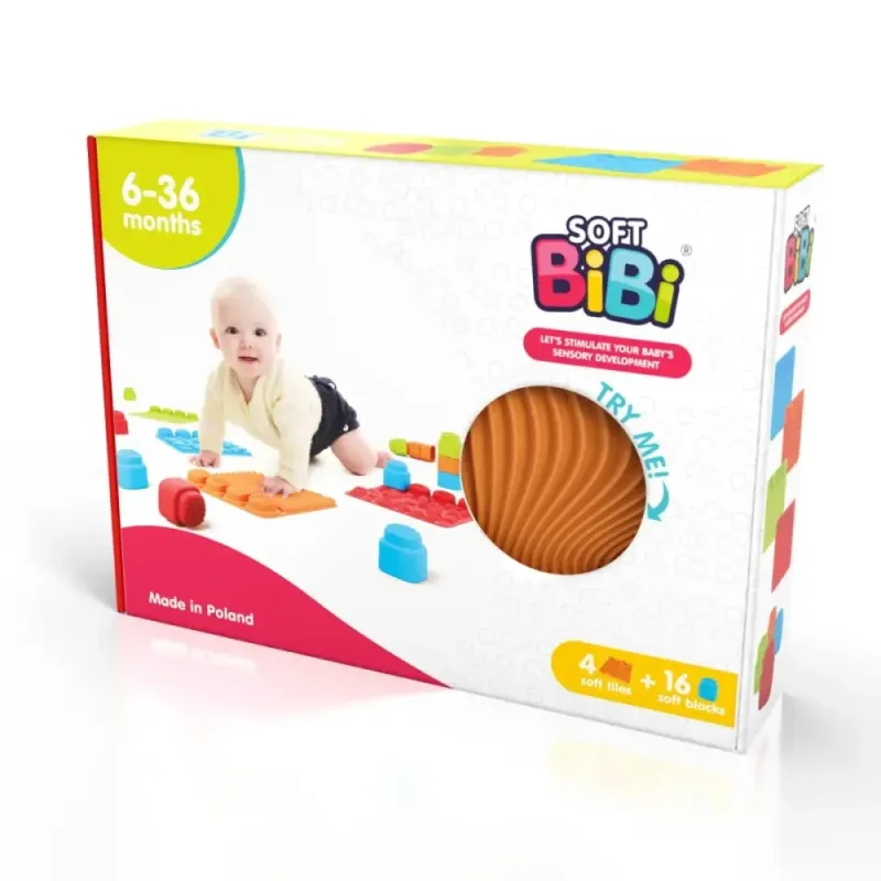 Sensorinis takelis Soft Bibi su kaladėlėmis (20 el)