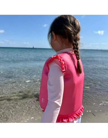 Ružava neopreninė plaukimo liemenė mergaitei 1-8 m.