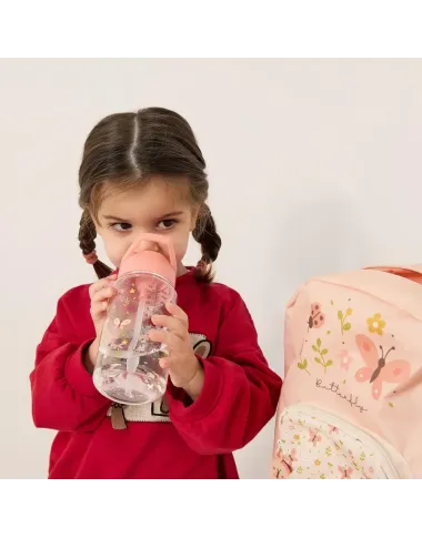 Miniland gertuvė vaikams su šiaudeliu Butterfly (450 ml)