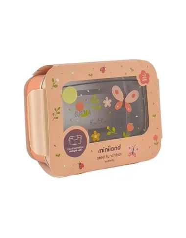 Miniland nerūdijančio plieno pietų dėžutė Butterfly