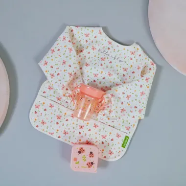 Miniland seilinukas su rankovėmis Butterfly ir deranti gertuvė bei užkandžių dėžutė